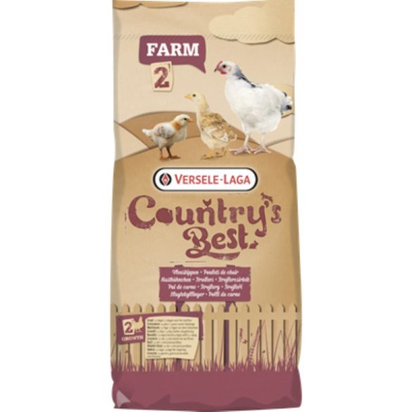 Country's Best FARM 2 morzsa nevelő csirketáp -11. naptól - vágásig - kokcidisztatikummal - 20kg