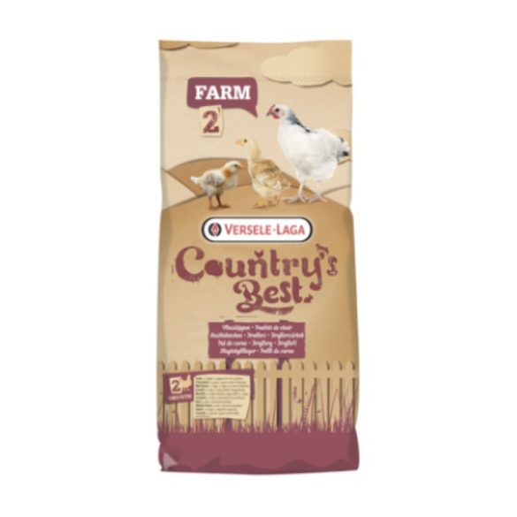 Versele-Laga Country's Best FARM 2 PURE pellet - befelyező csirketáp 11 - naptól vágásig - nem tartalmaz kokcidiosztatikumot - 20 kg