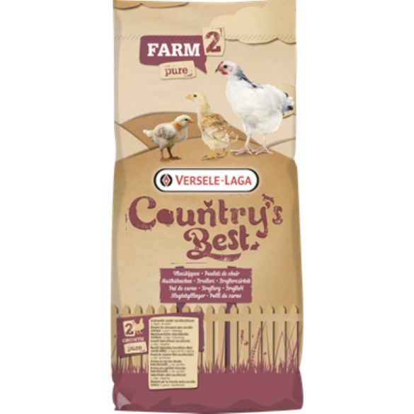  Termékképek  FARM 2 PURE morzsa - befelyező csirketáp 11 - naptól vágásig - nem tartalmaz kokcidiosztatikumot - 20 kg